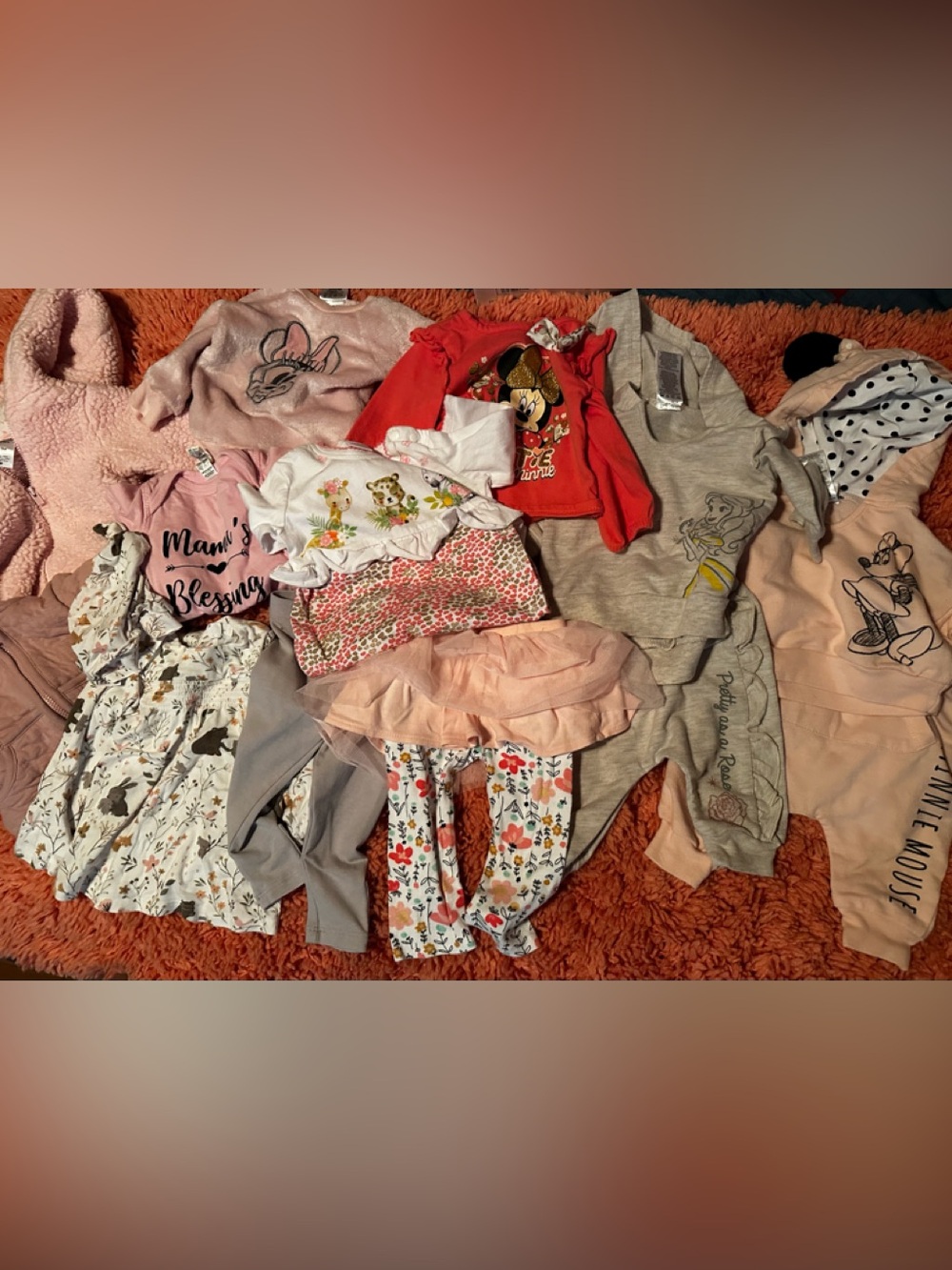Baby Girl Mixed Outfit Bundle - Pink, Cream, Gray